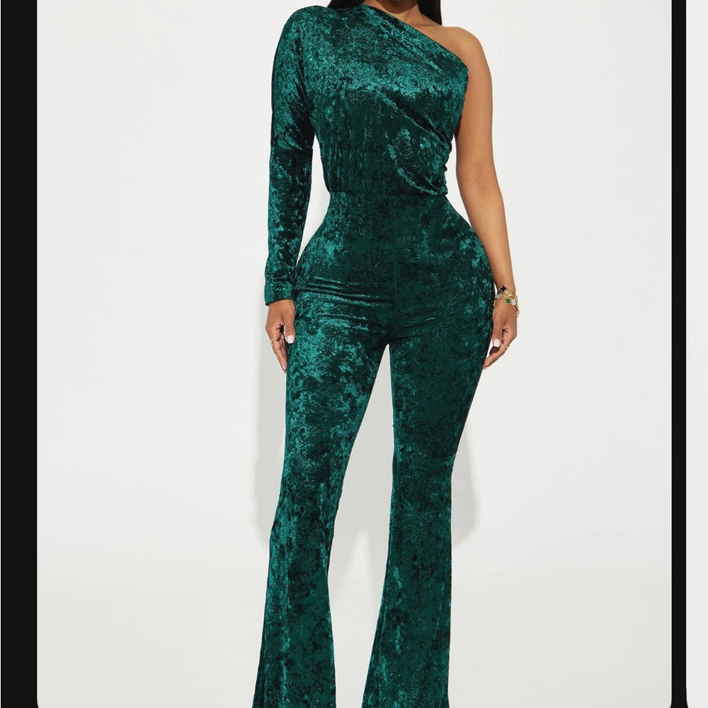 Hunter green jumpsuit